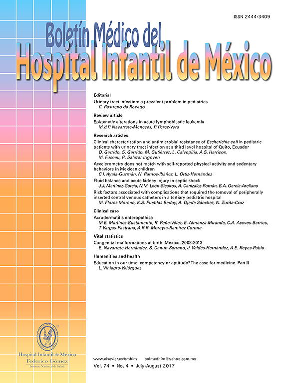 Go to journal home page - Boletín Médico Del Hospital Infantil de México (English Edition)